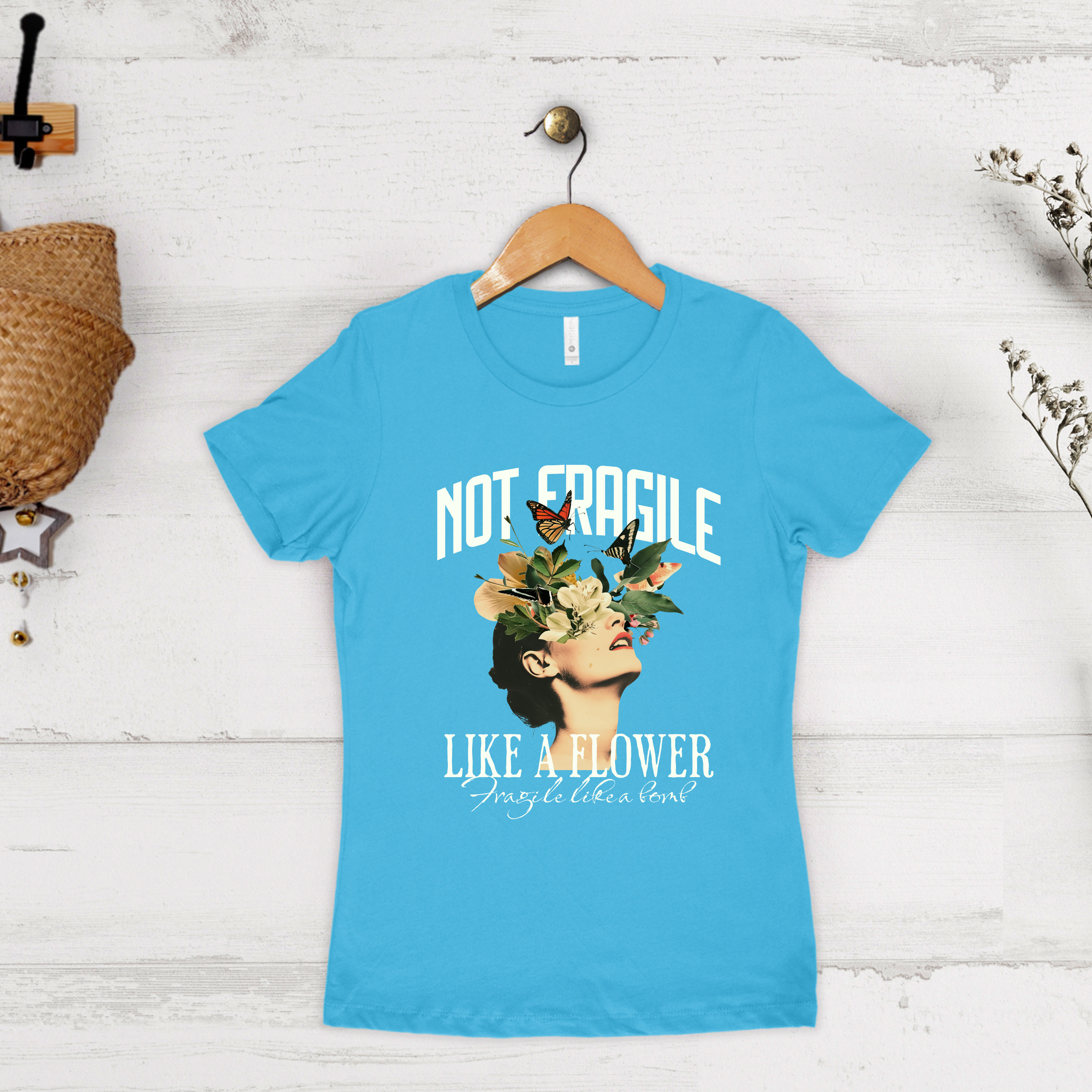 'NOT FRAGILE LIKE A FLOWER, FRAGILE LIKE A BOMB' - Women's Boyfriend Tee