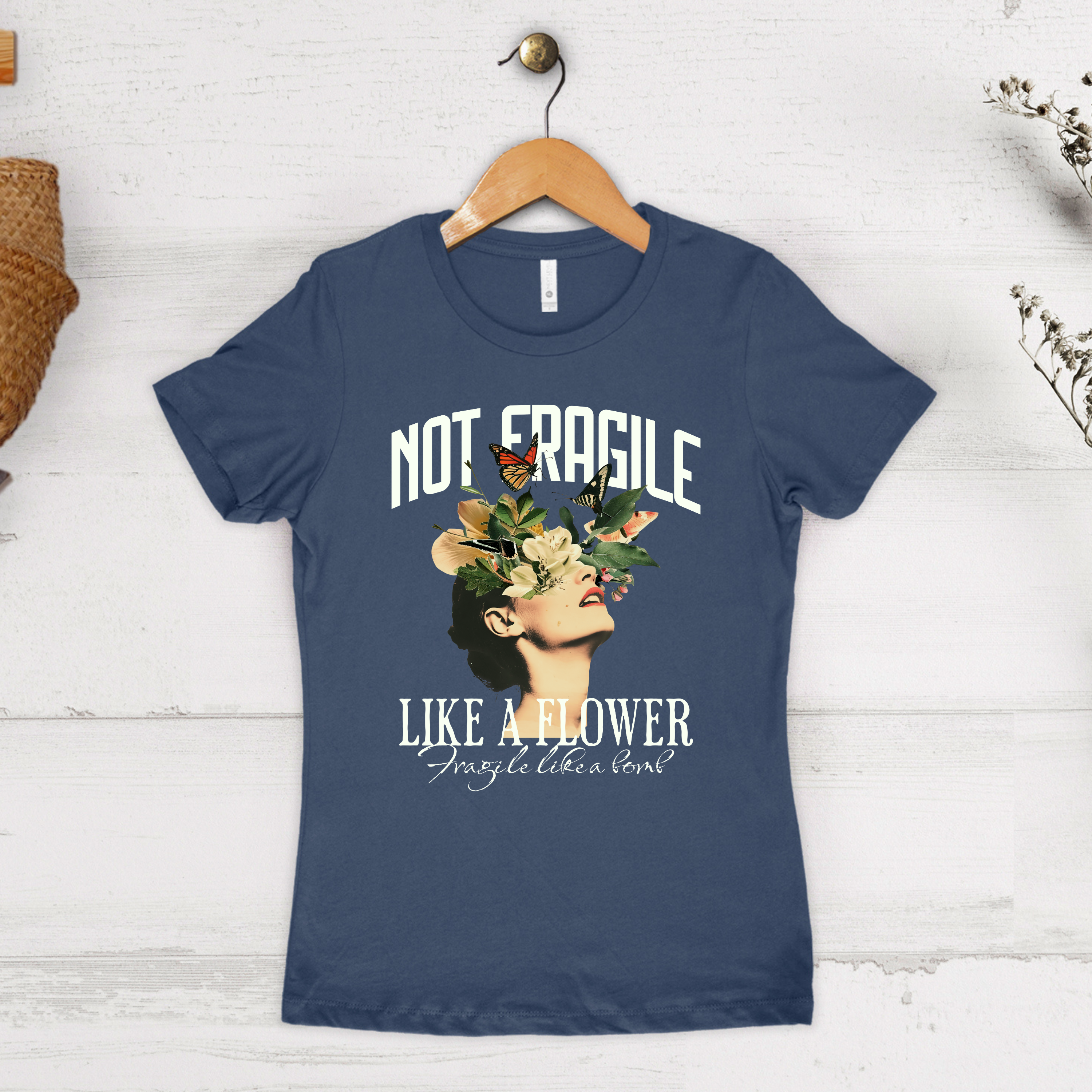 'NOT FRAGILE LIKE A FLOWER, FRAGILE LIKE A BOMB' - Women's Boyfriend Tee