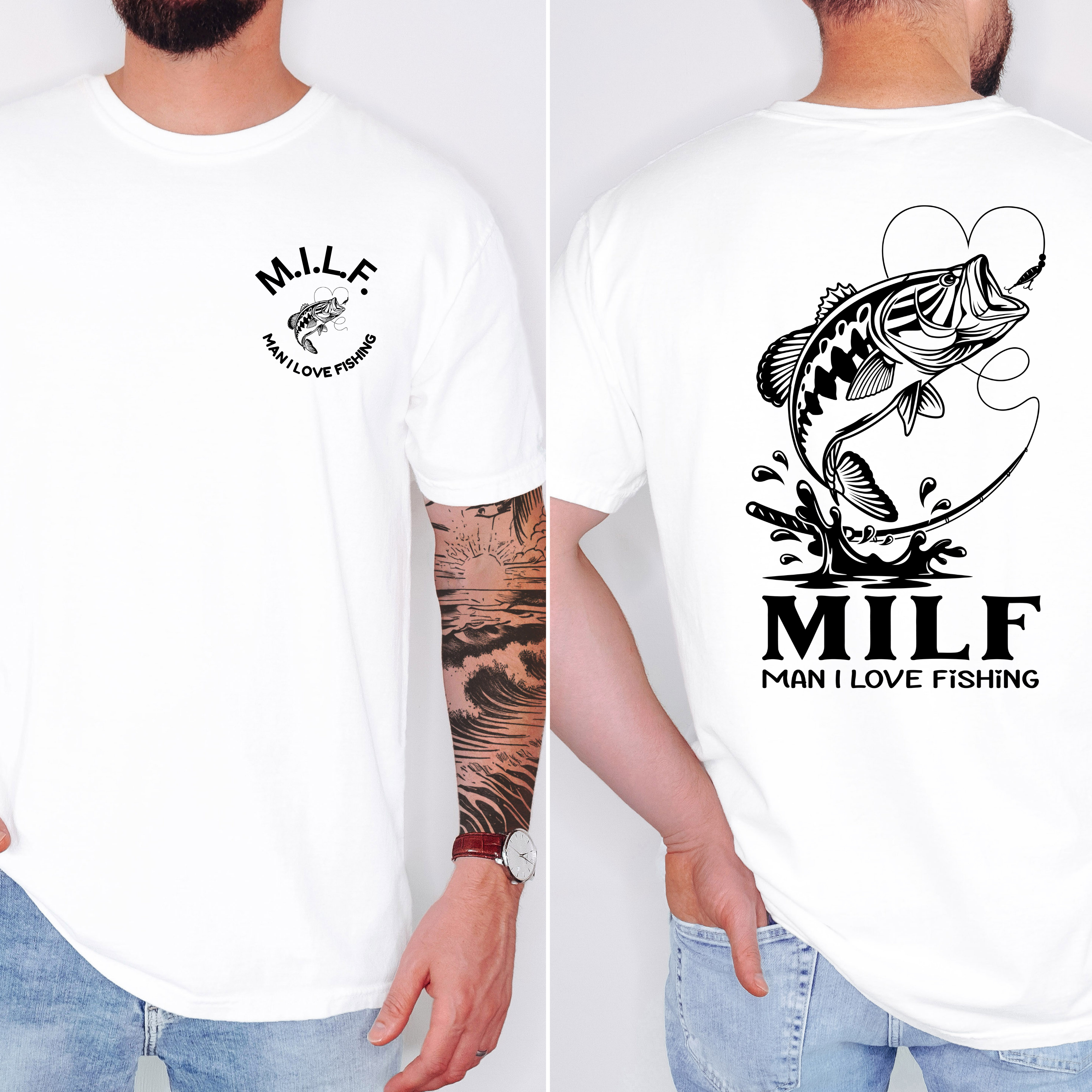 'MILF-MAN I LOVE FISHING' - Unisex T-Shirt