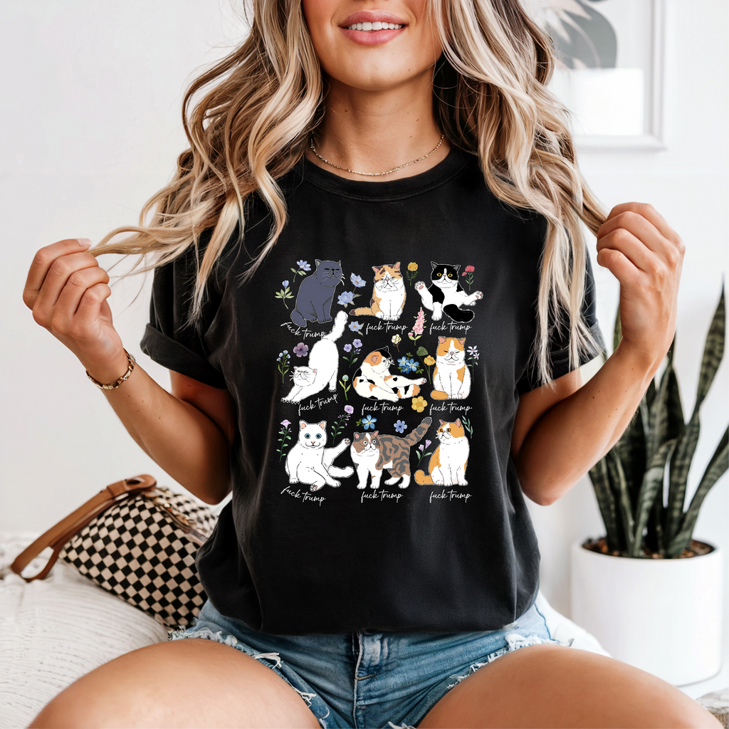'CUTE CAT-FUCK TRUMP' - Unisex T-Shirt