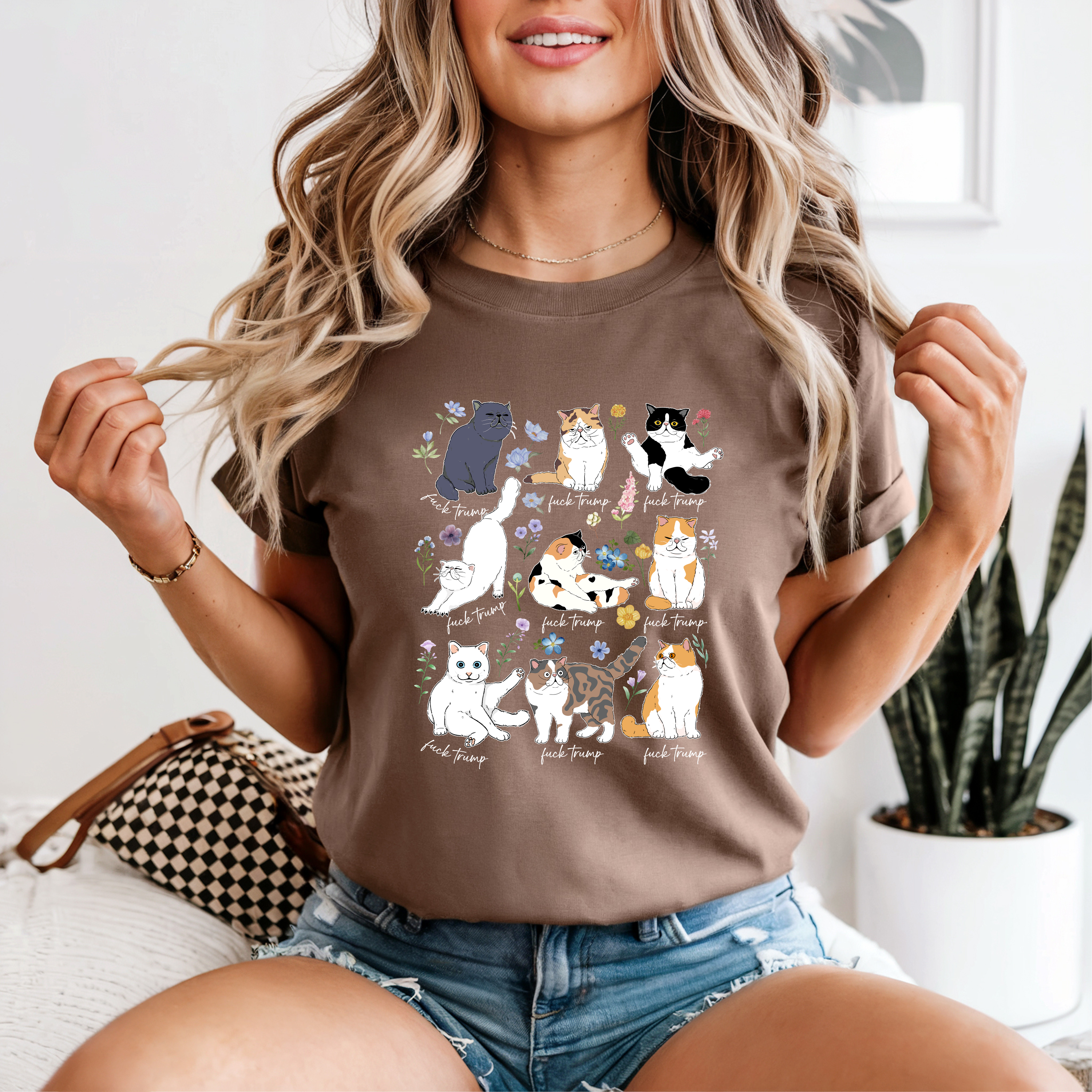 'CUTE CAT-FUCK TRUMP' - Unisex T-Shirt