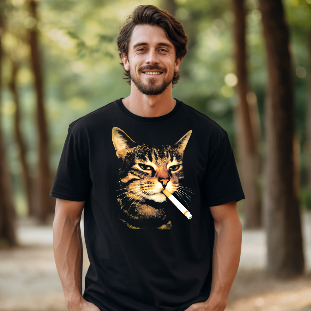 'CAT LOVES THE FRIDGE CIGS' - Unisex T-Shirt
