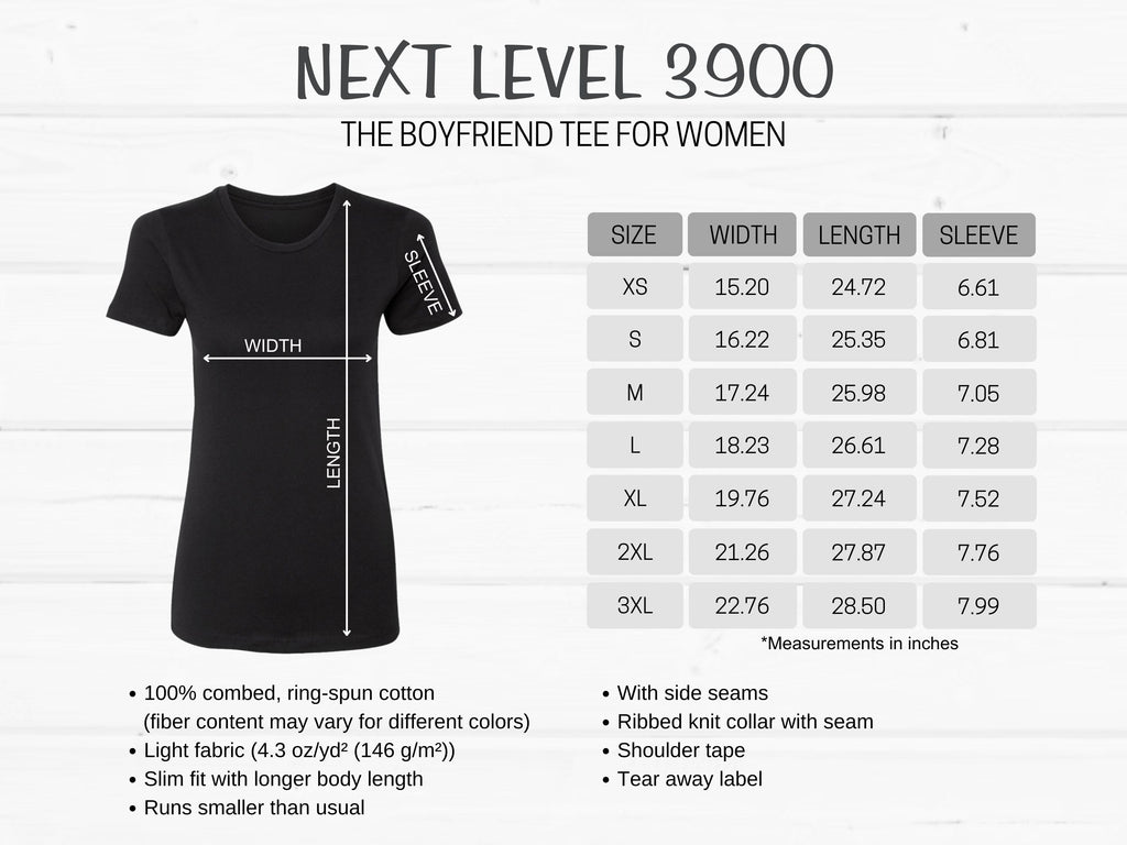 '8647' - Women's Boyfriend Tee From Next Level