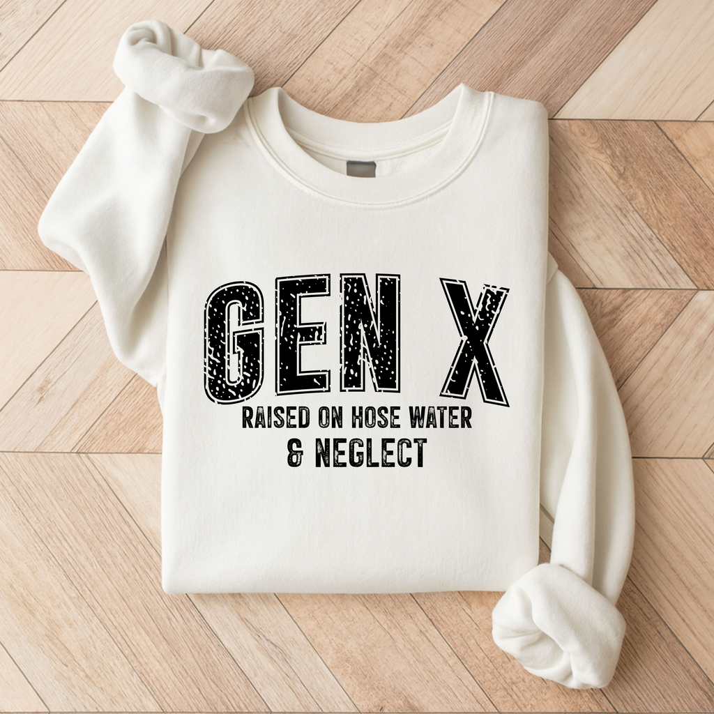'GEN X-RAISED ON HOSE WATER AND NEGLECT!' - Unisex Sweatshirt