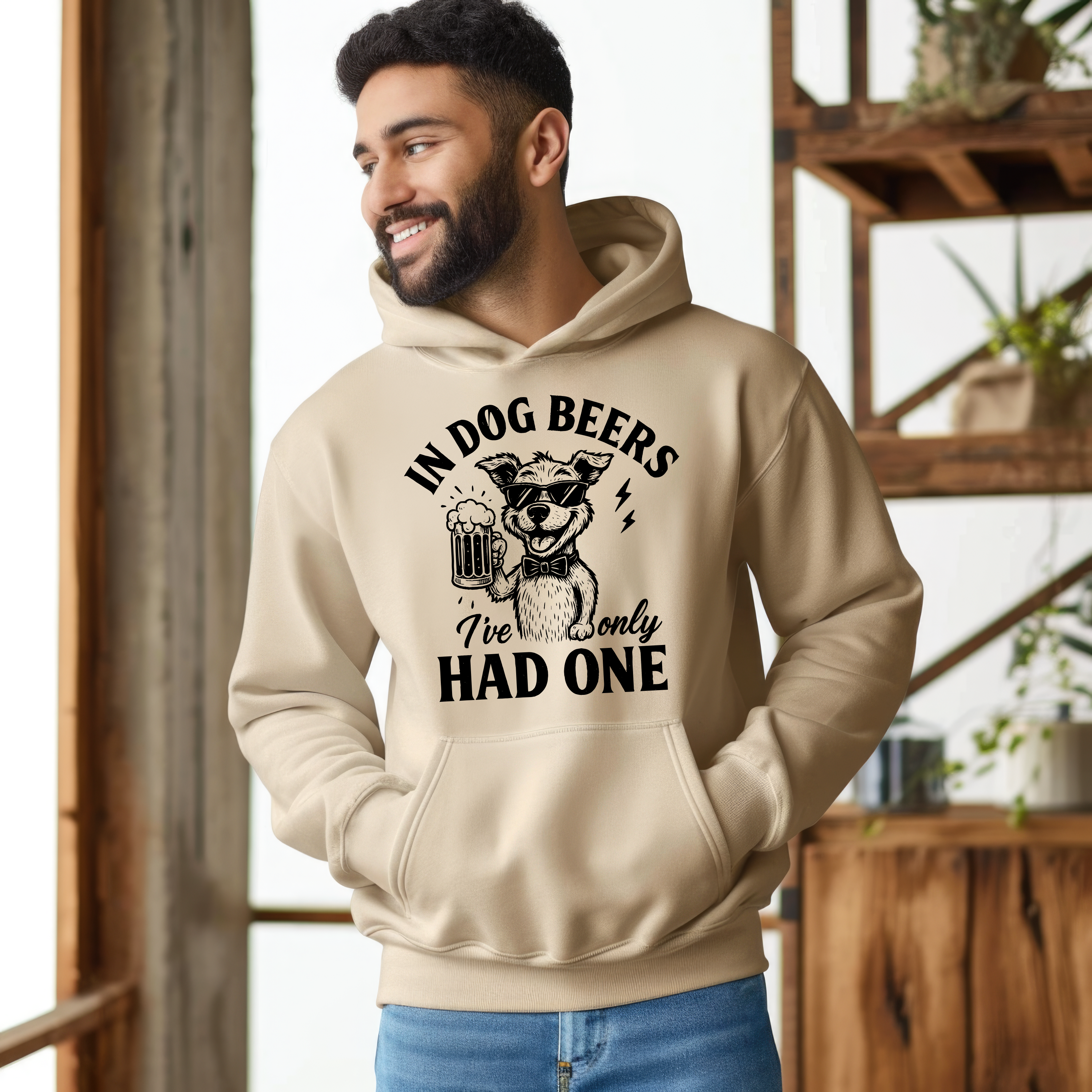 'IN DOG BEERS I'VE ONLY HAD ONE' - Unisex Hoodie From Gildan