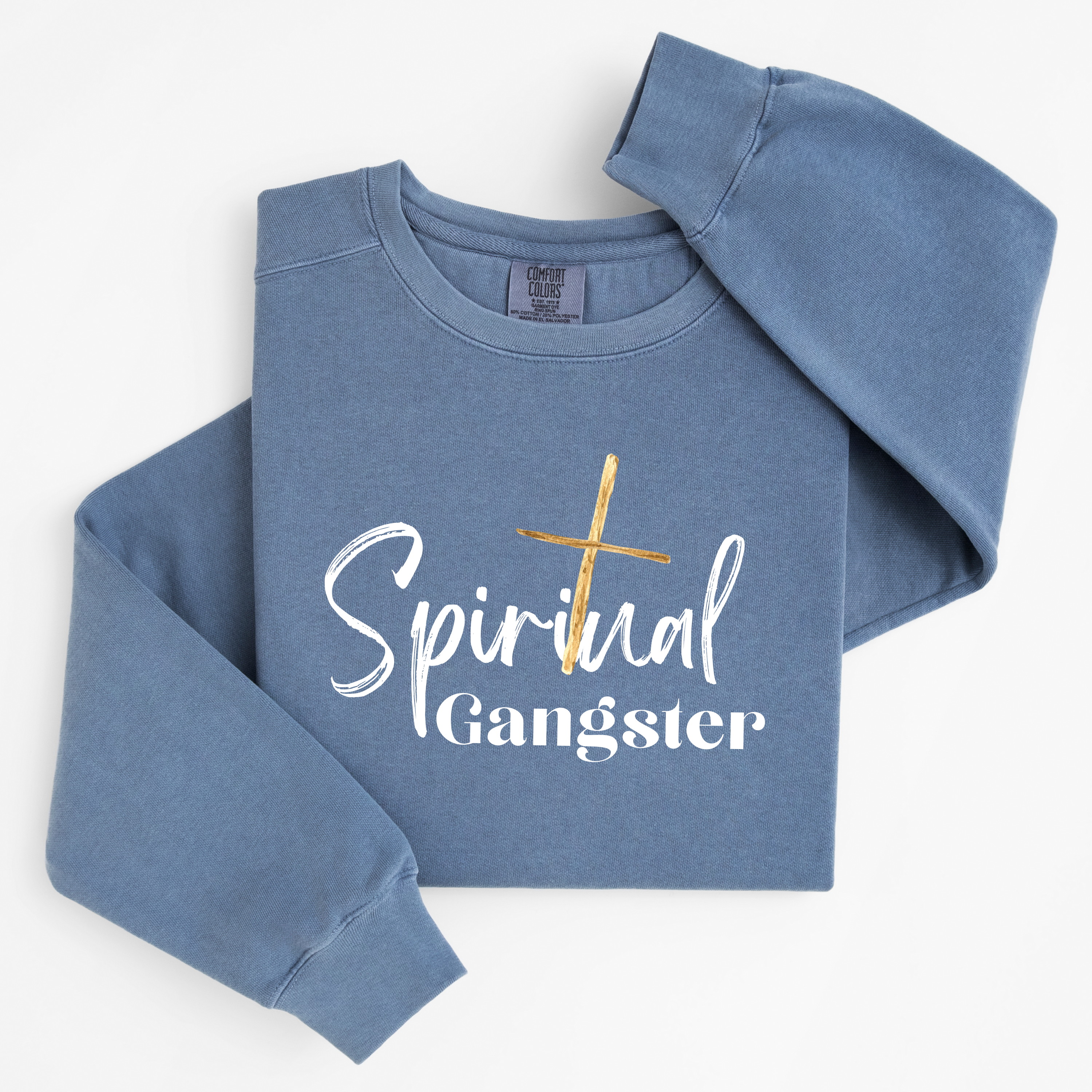 'SPIRITUAL GANGSTER' - Unisex Heavyweight Sweatshirt By Comfort Colors