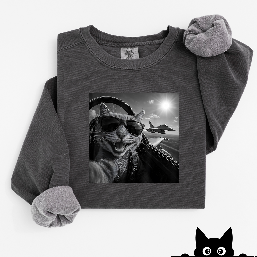 'TOP GUN MEOWVERICK' - Unisex Comfort Colors Sweatshirt