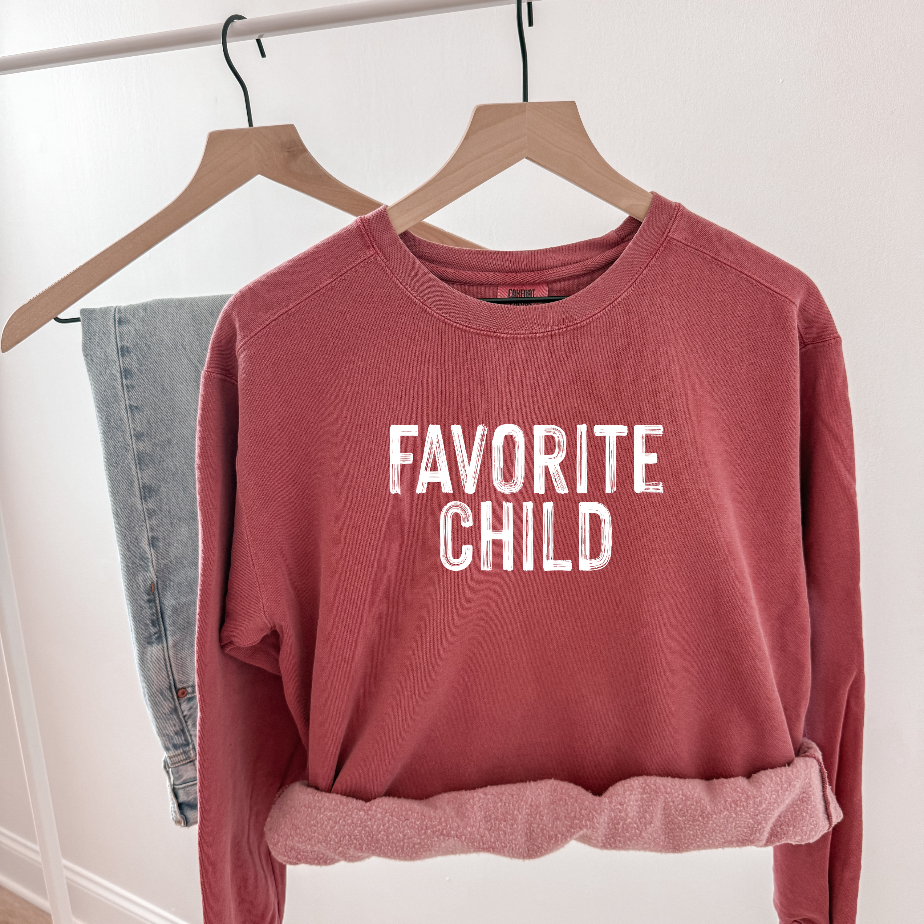 'FAVORITE CHILD' - Unisex Comfort Colors Sweatshirt