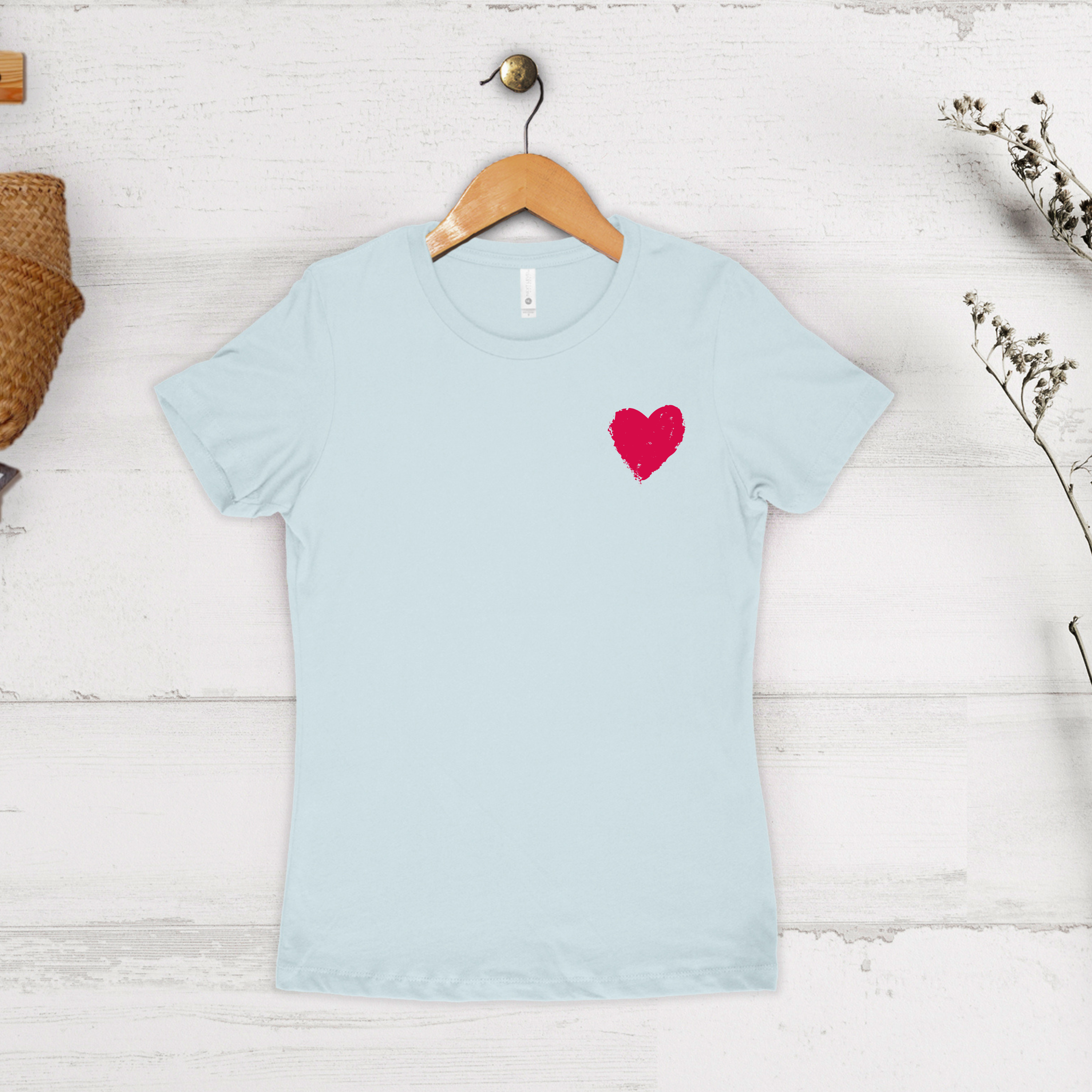 RED HEART - Women's Boyfriend T-Shirt by Next Level