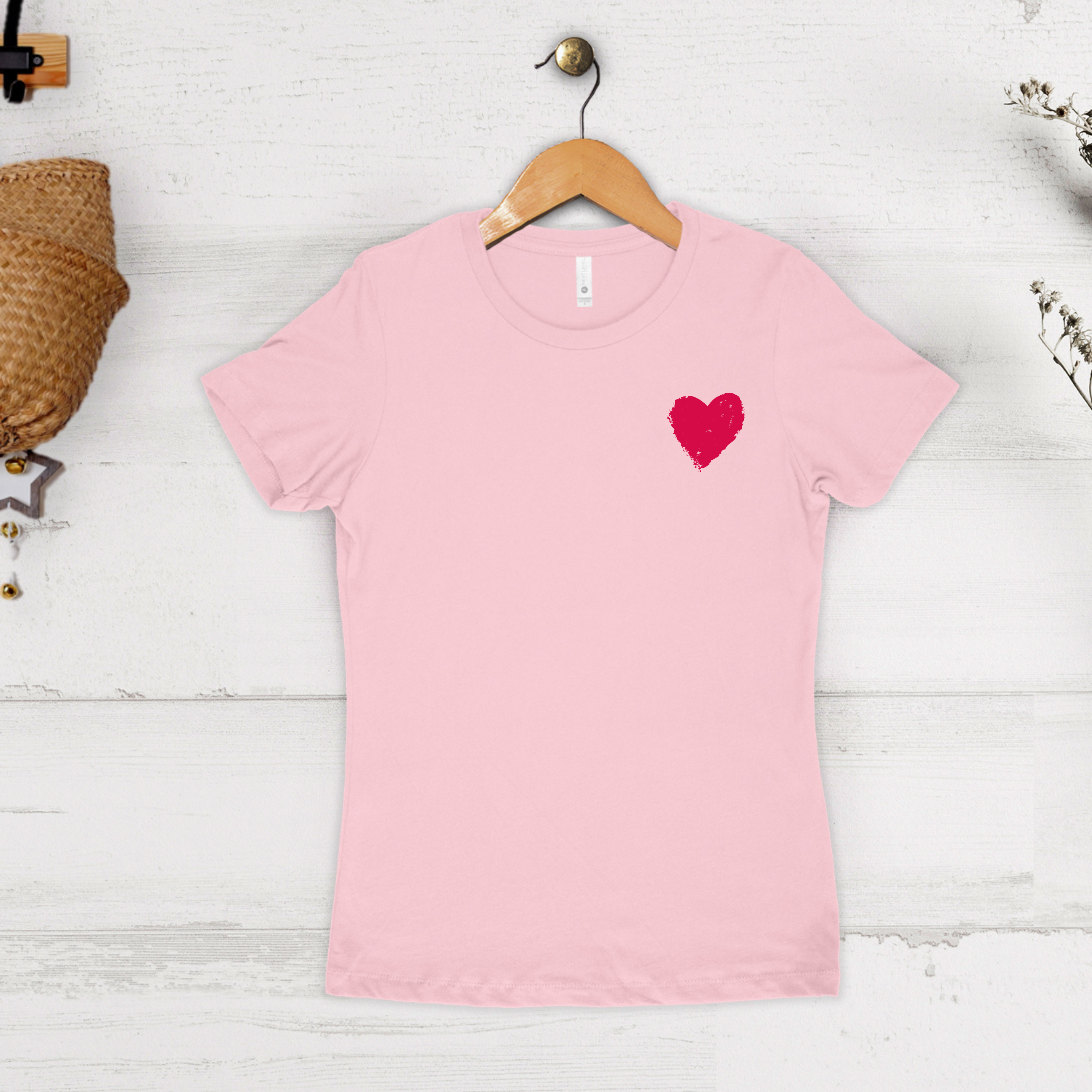 RED HEART - Women's Boyfriend T-Shirt by Next Level
