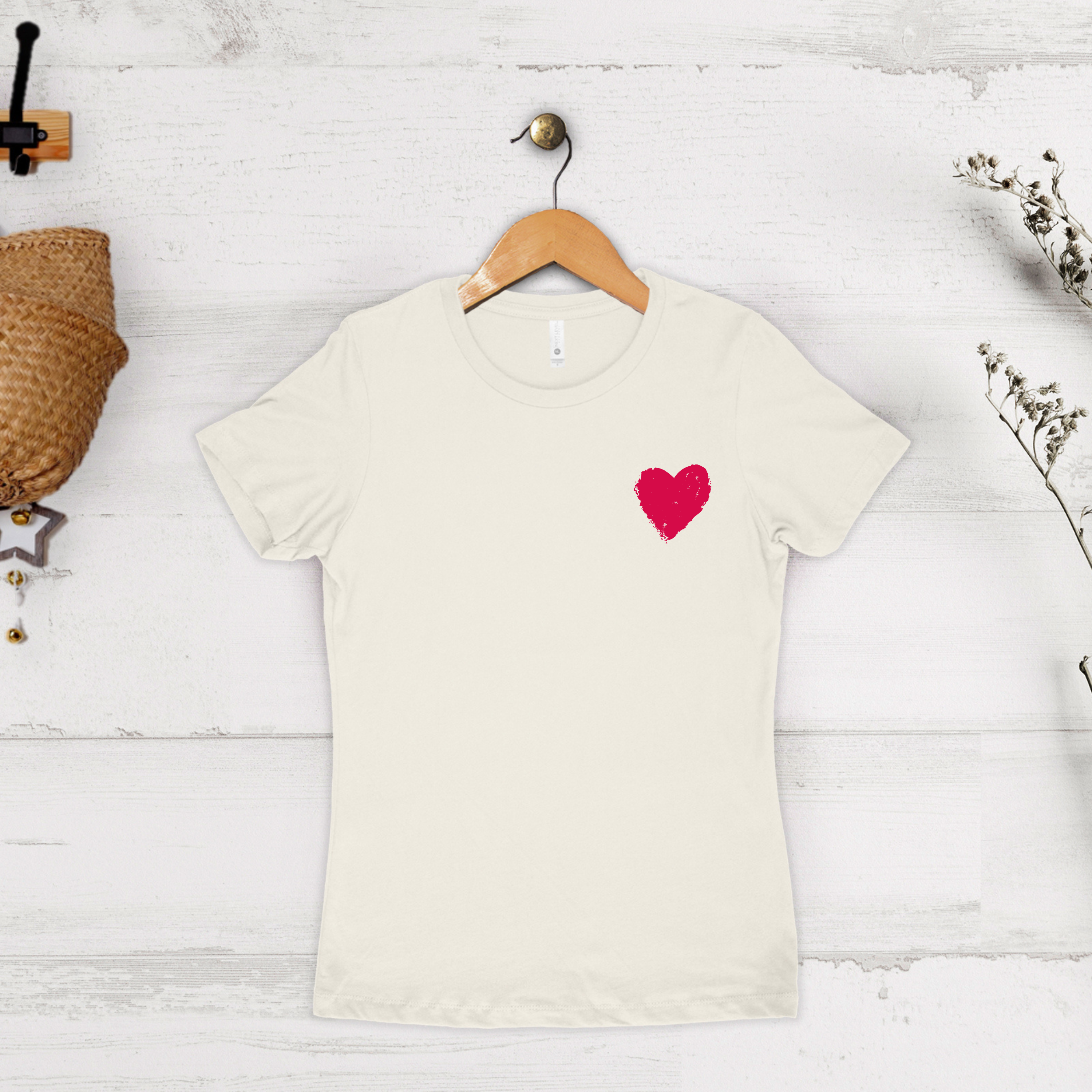 RED HEART - Women's Boyfriend T-Shirt by Next Level