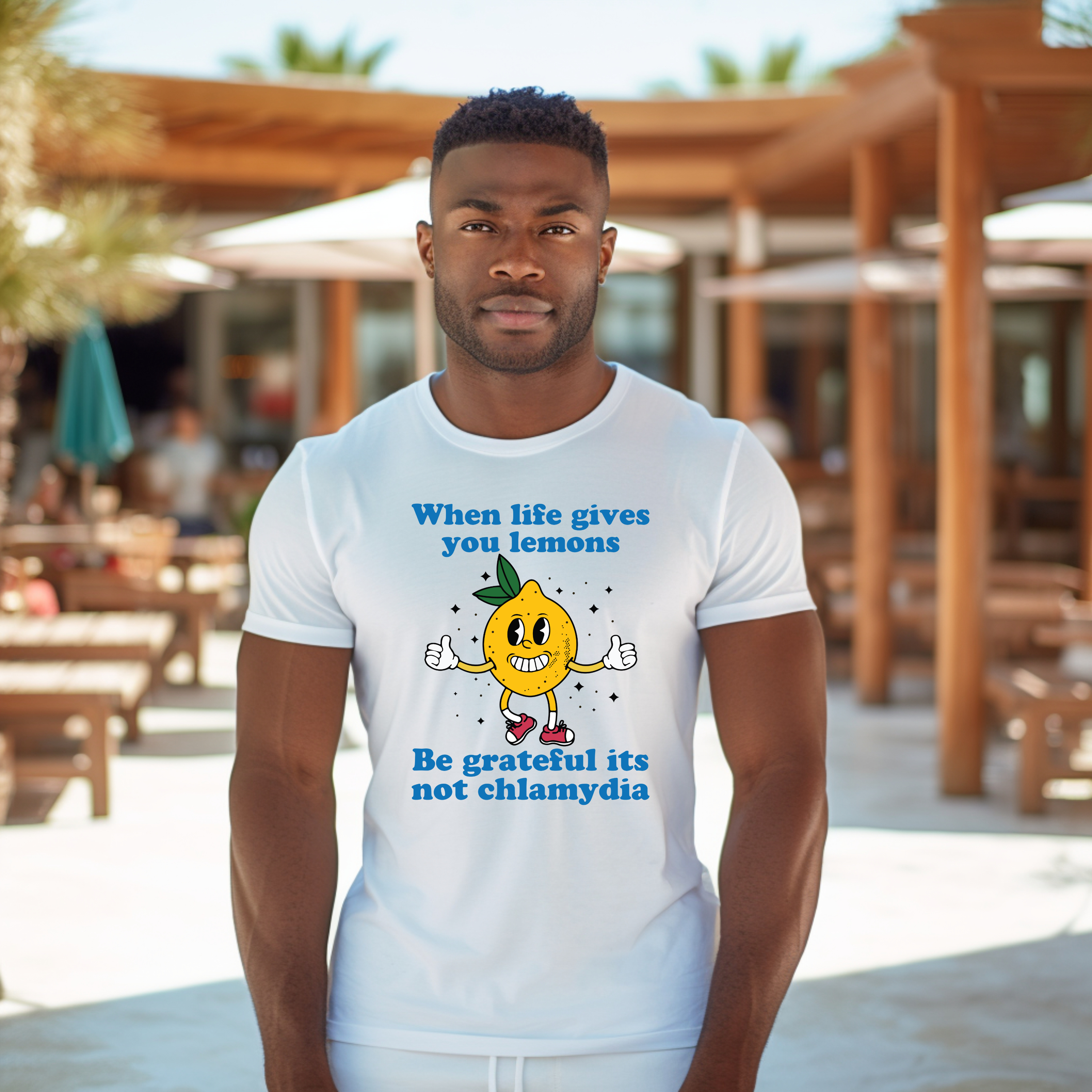 'WHEN LIFE GIVES YOU LEMONS, BE GRATEFUL IT'S NOT CHLAMYDIA' - Unisex T-Shirt From Comfort Colors