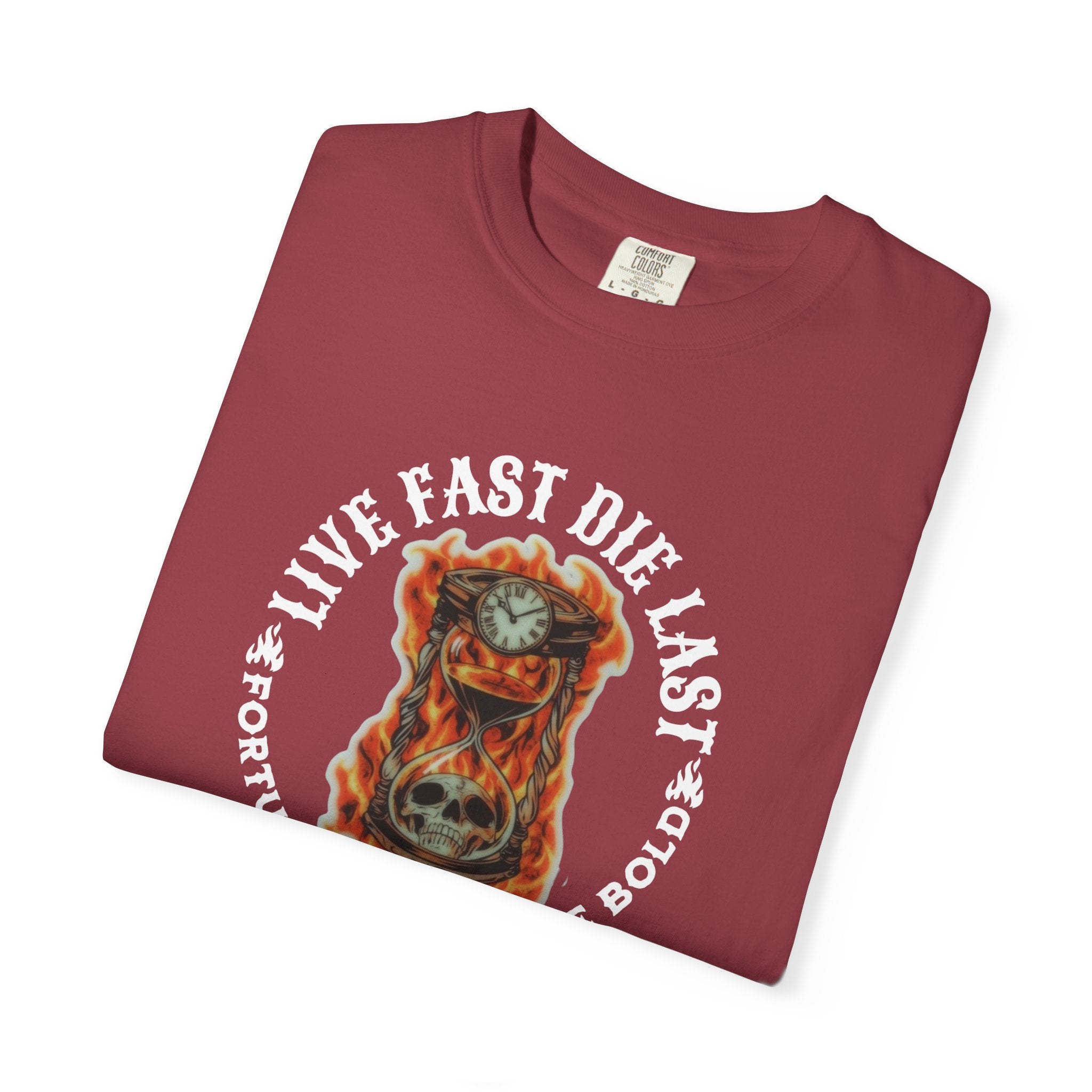 'LIVE FAST-DIE LAST-FORTUNE FAVORS THE BOLD' - Unisex T-Shirt