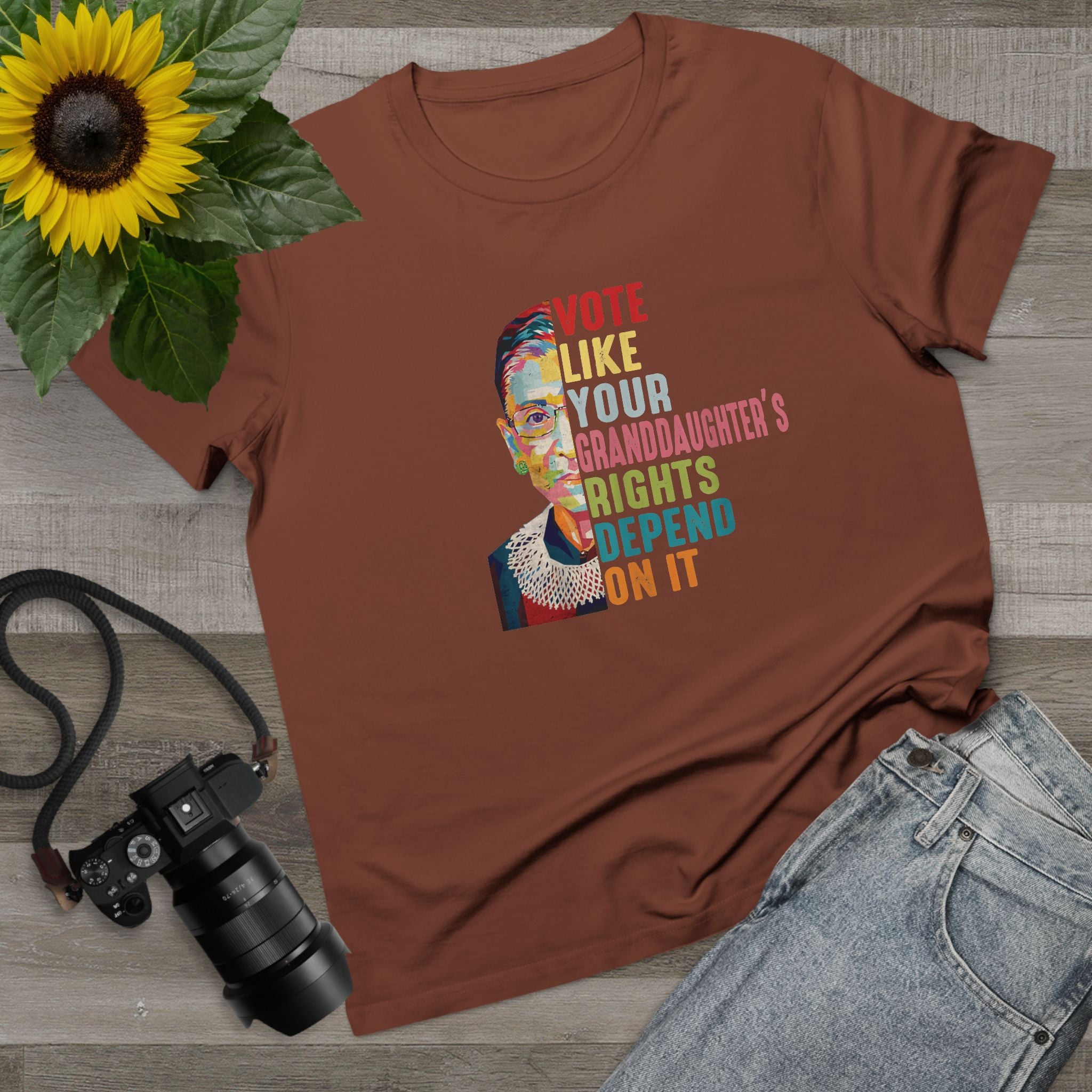 'VOTE LIKE YOUR GRANDDAUGHTER'S RIGHTS DEPEND ON IT' - Women's T-Shirt - Because Her Rights Do!