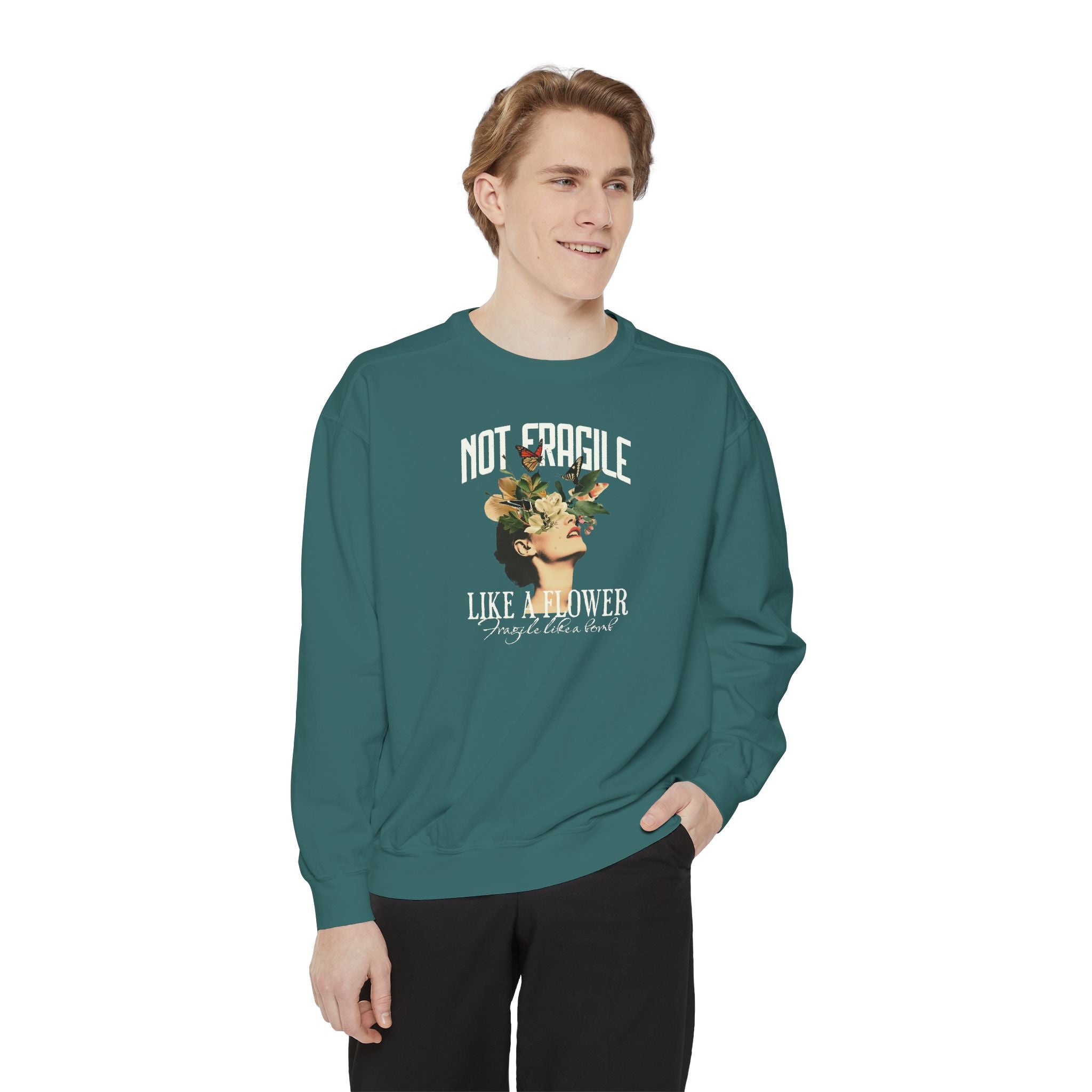'NOT FRAGILE LIKE A FLOWER, FRAGILE LIKE A BOMB.' - Unisex Sweatshirt