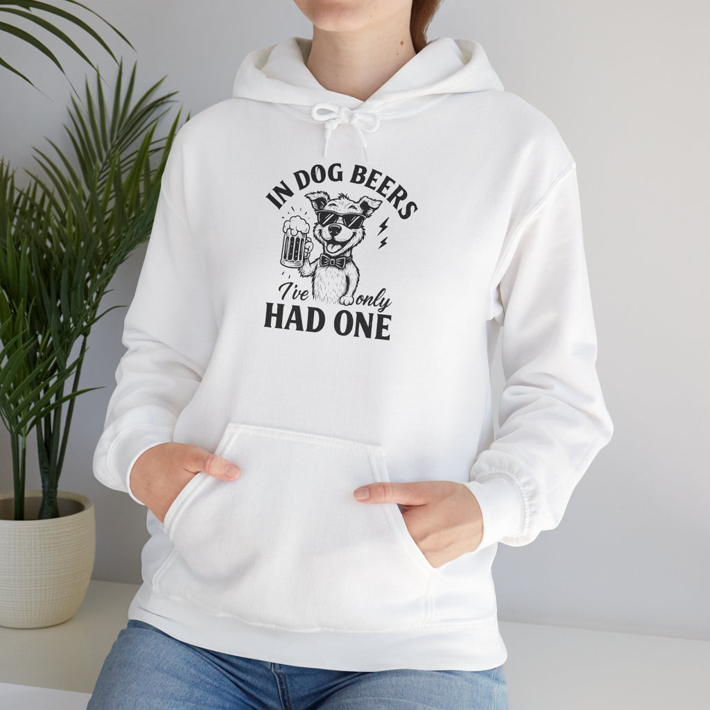 'IN DOG BEERS I'VE ONLY HAD ONE' - Unisex Hoodie From Gildan