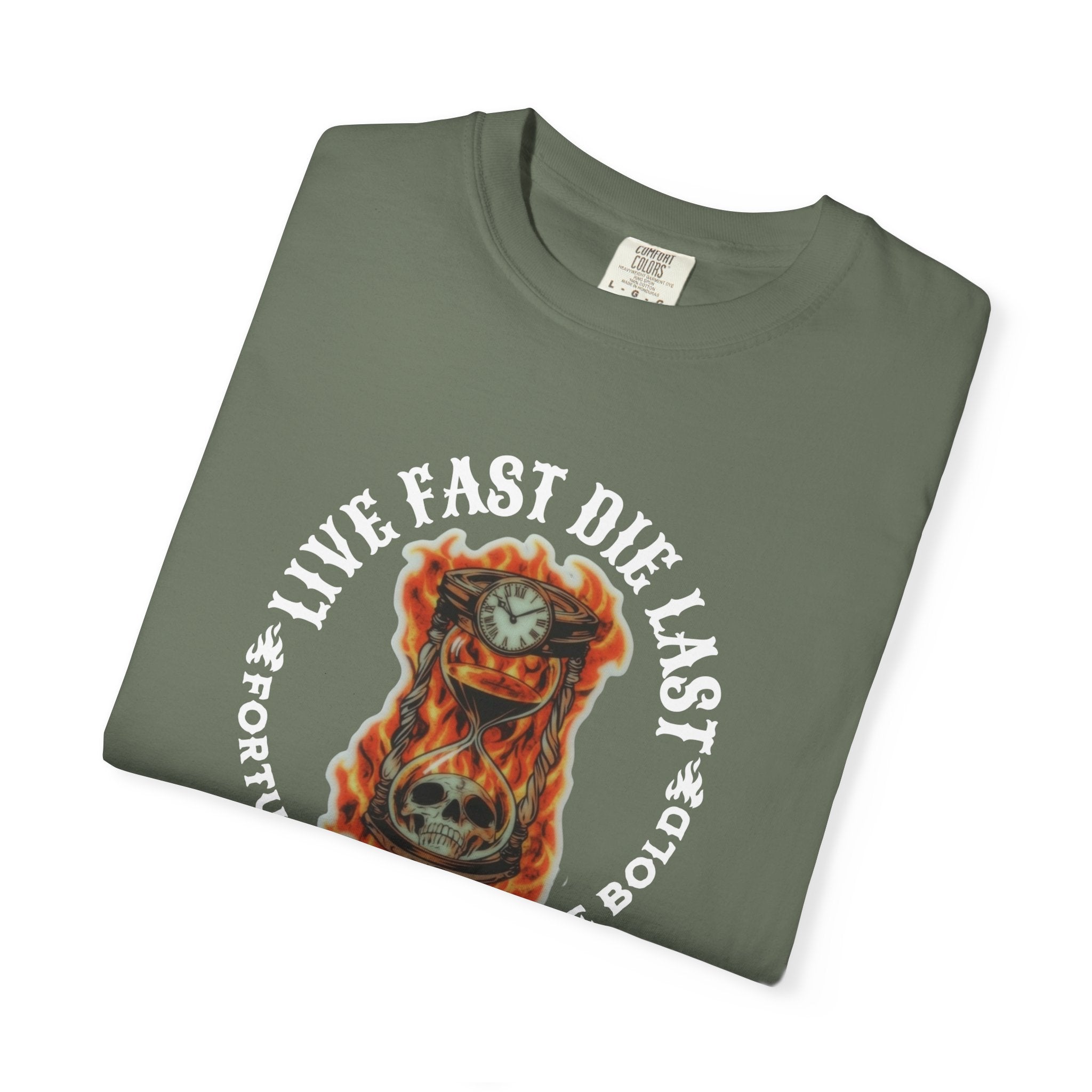 'LIVE FAST-DIE LAST-FORTUNE FAVORS THE BOLD' - Unisex T-Shirt