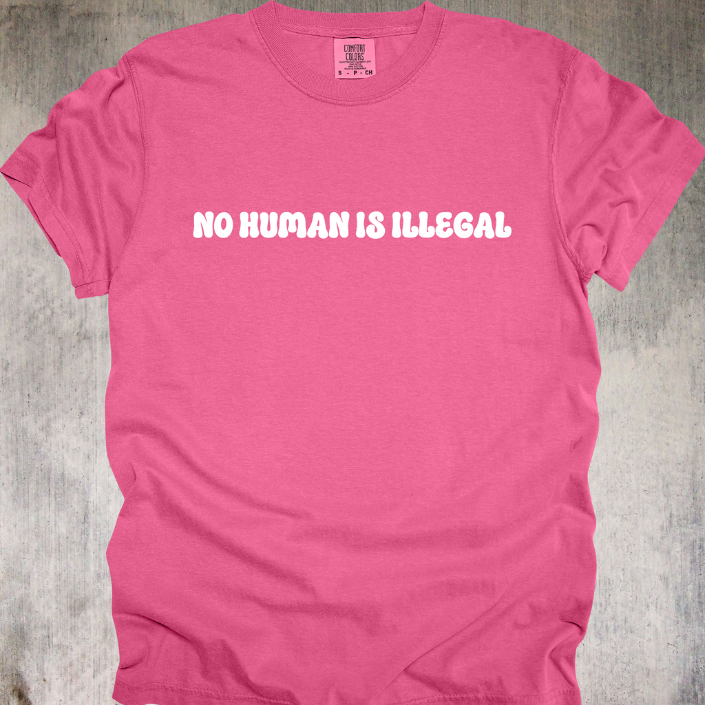 'Abolish ICE-No Human Is Illegal' - Unisex T-Shirt - Wear Your Human Dignity